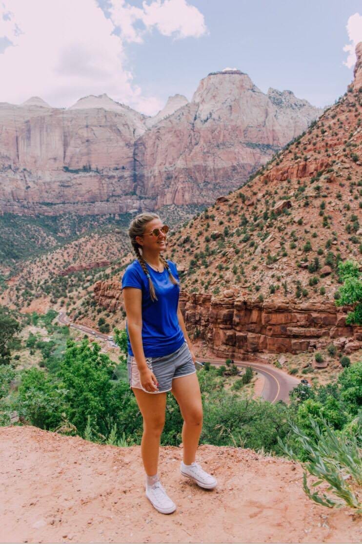 Zion National Park, a unique red cliff natural landmark